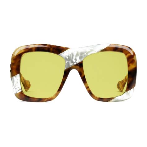 gucci sunglasses mother of pearl|Gucci Oversize acetate and mother of pearl sunglasses.